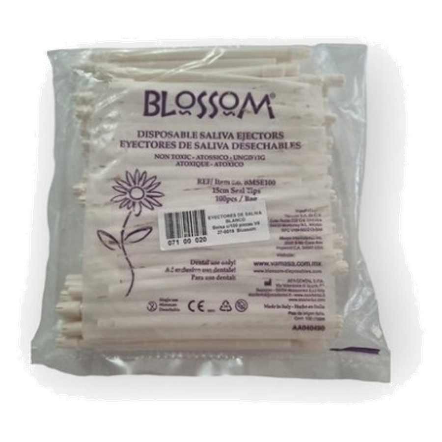 Blossom Disposable Saliva Ejectors — Eyector de saliva desechable